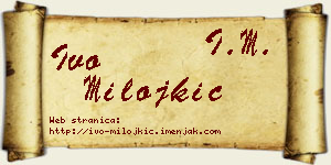 Ivo Milojkić vizit kartica